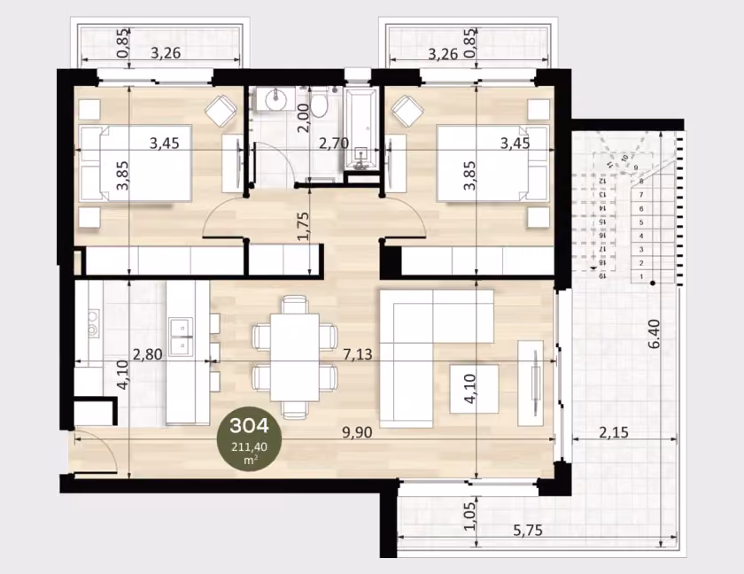 GARDEN SQUARE 304A