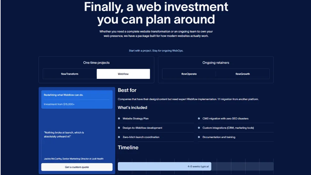 pricing for services
