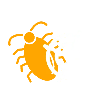 Icône Nuisibook représentant un insecte ciblé, fond foncé.