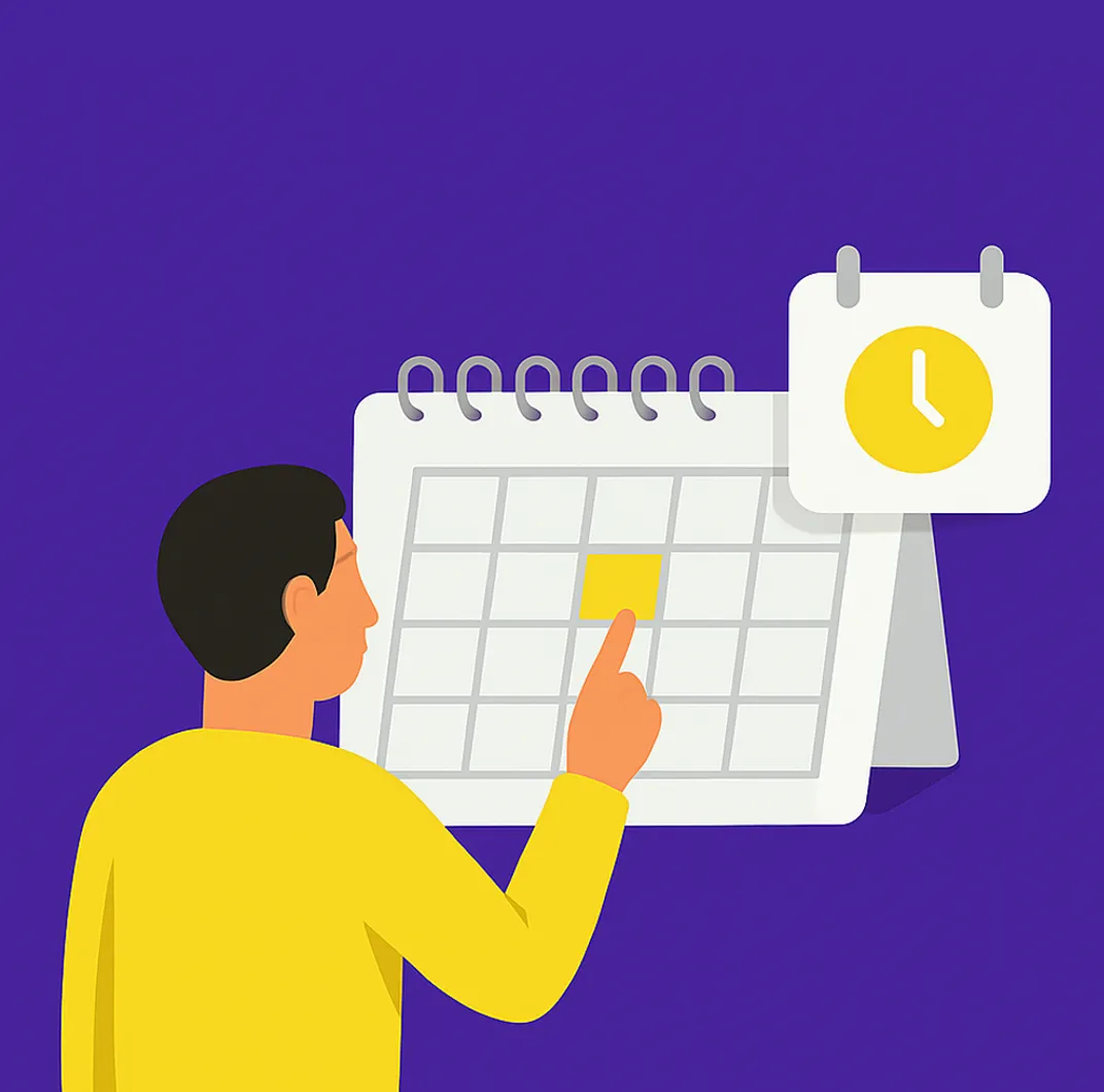 Illustration étape 3 : choix du créneau pour l’intervention.