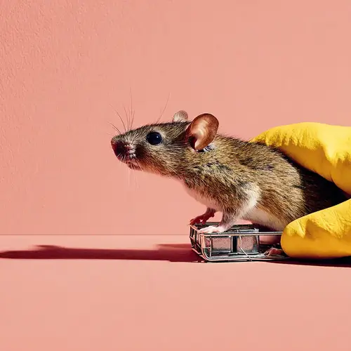 Photo d'une main d'un professionnel Nuisibook capturant un rat