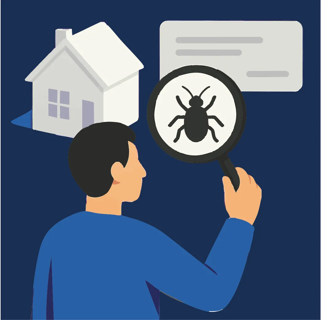 Illustration d'un client qui séléctionne le type de nuisible qu'il a