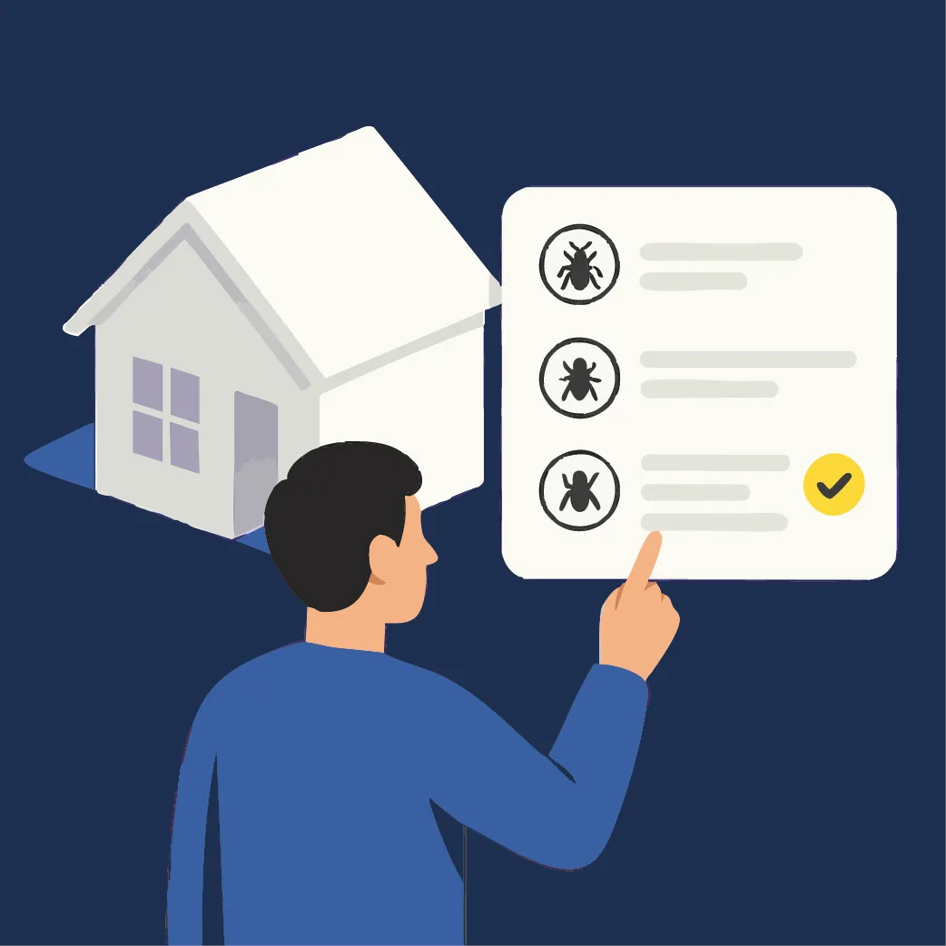 Illustration d'un client qui choisit fait son diagnostic nuisible via Nuisibook