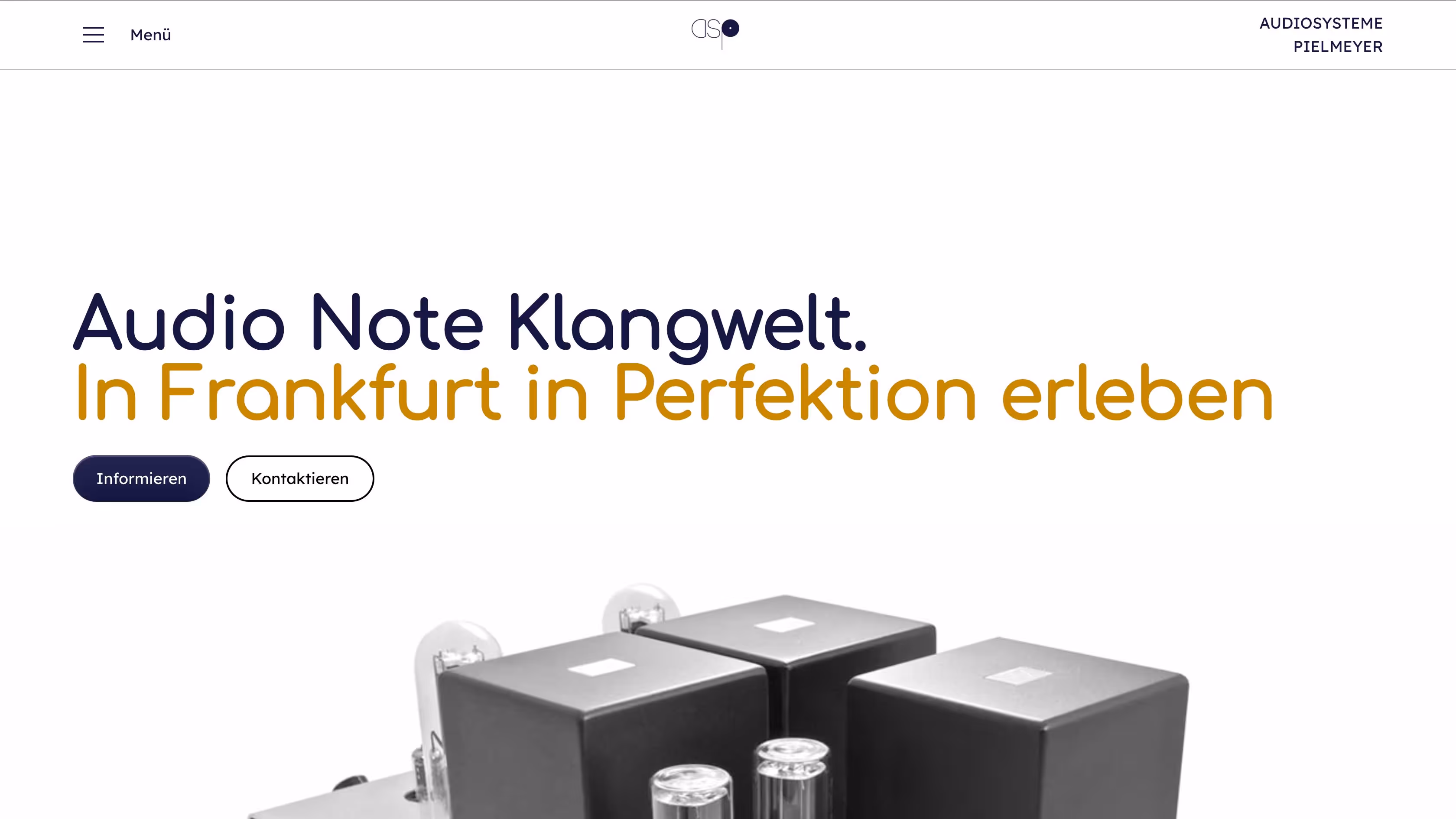 Picture of homepage of Audiosysteme Pielmeyer