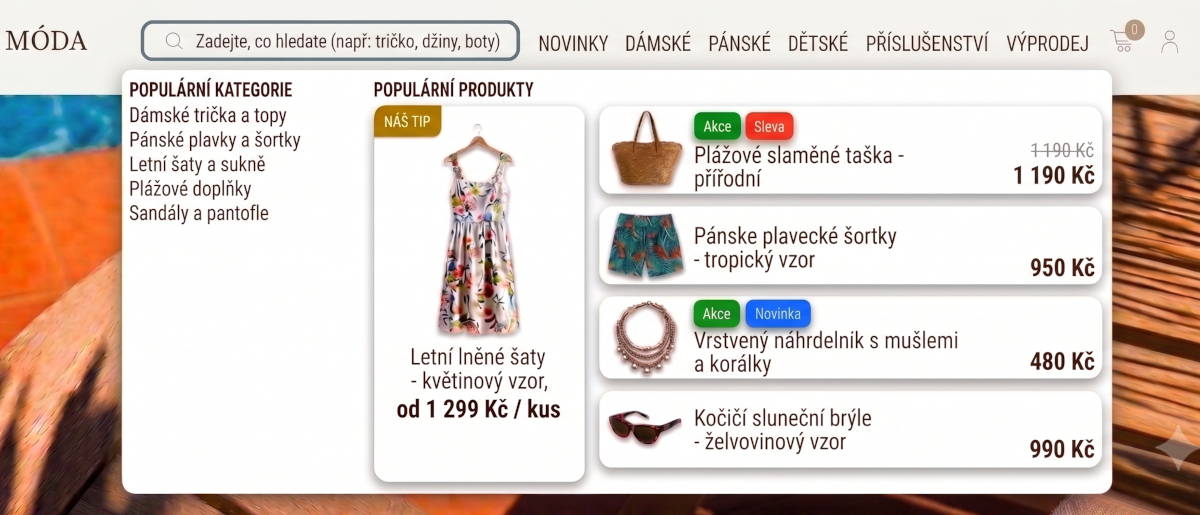 Ukázka vzhledu Populárníh obsahu