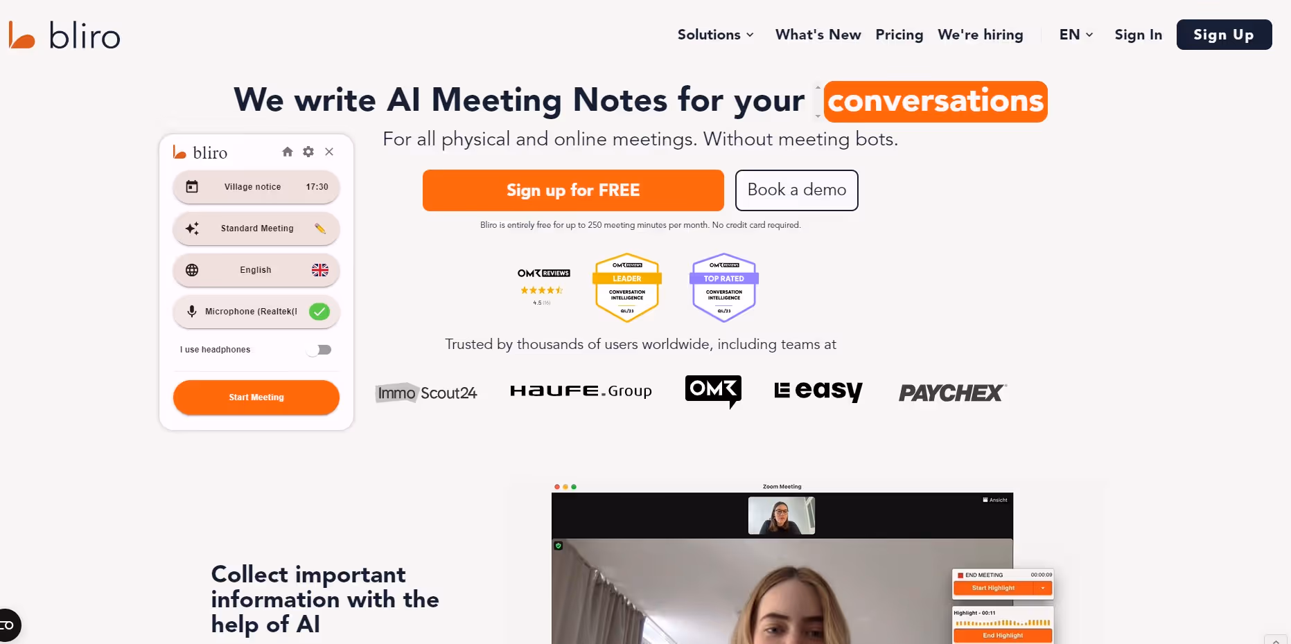 Bliro.io Landing Page