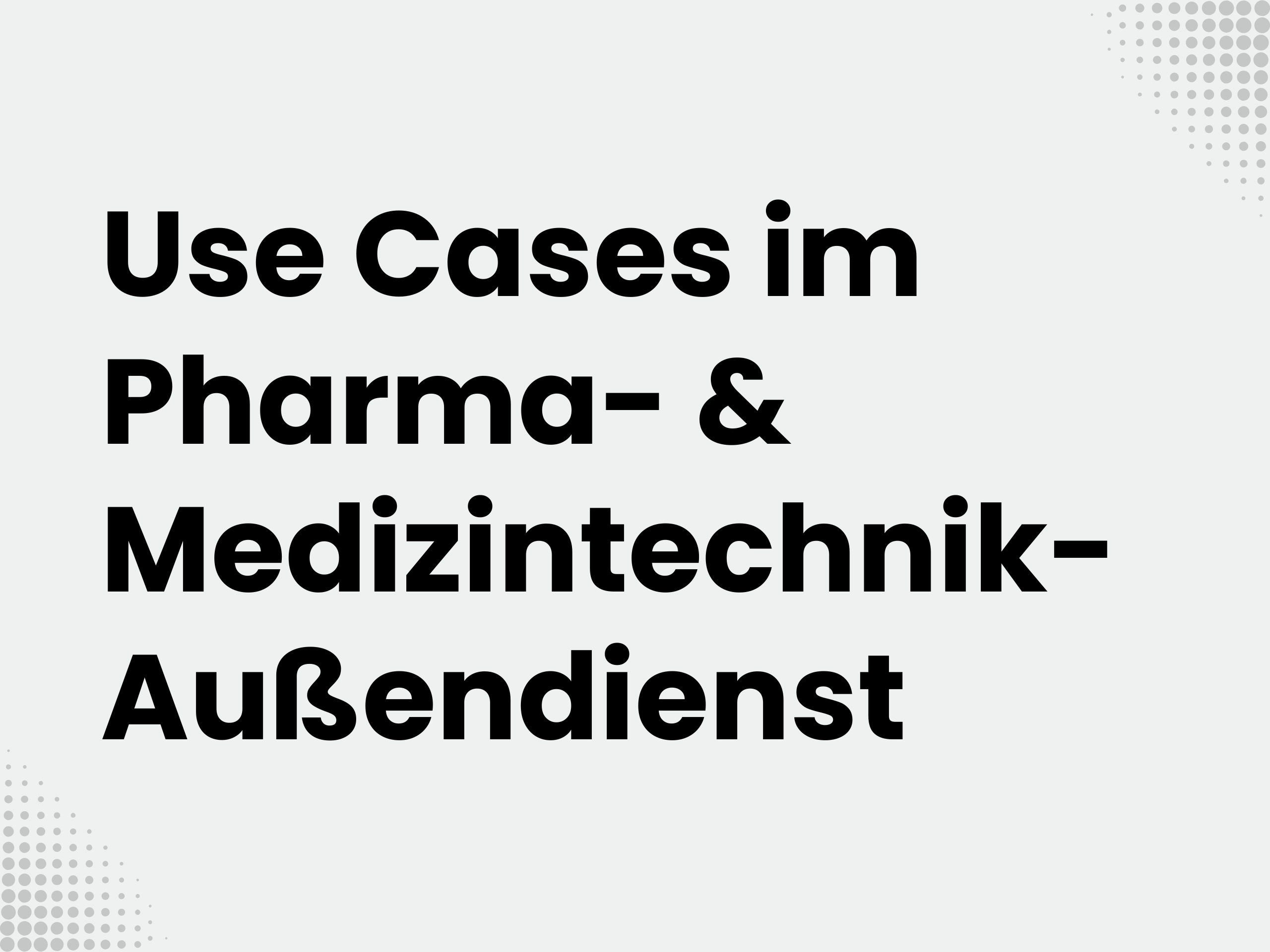 Titelbild zum Blogartikel: Use Cases im Pharma- & Medizintechnik-Außendienst: Dokumentationspflichten und wie KI hilft