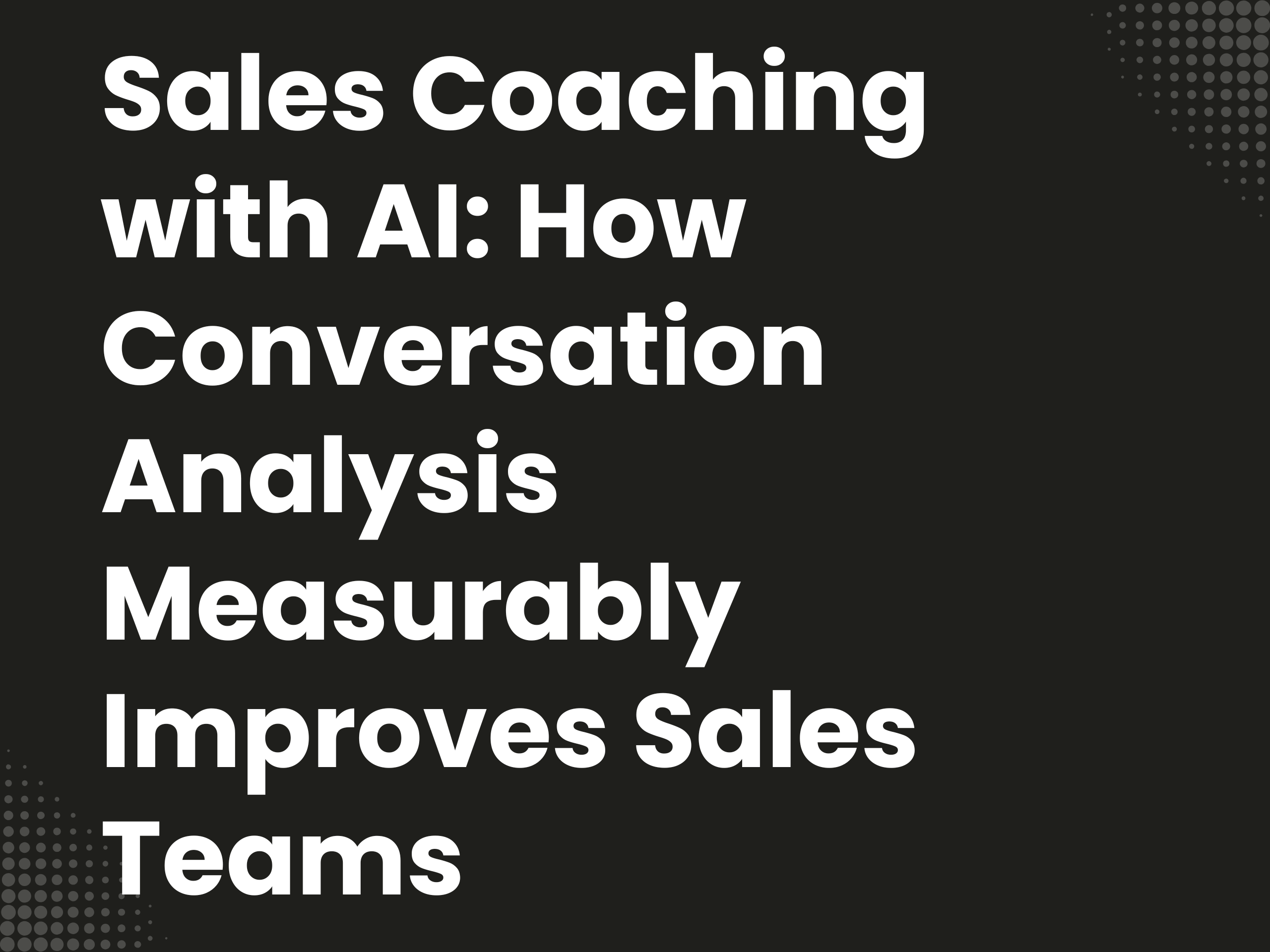 Cover image for the blog article: Sales coaching with AI: How conversation analyses make sales teams measurably better
