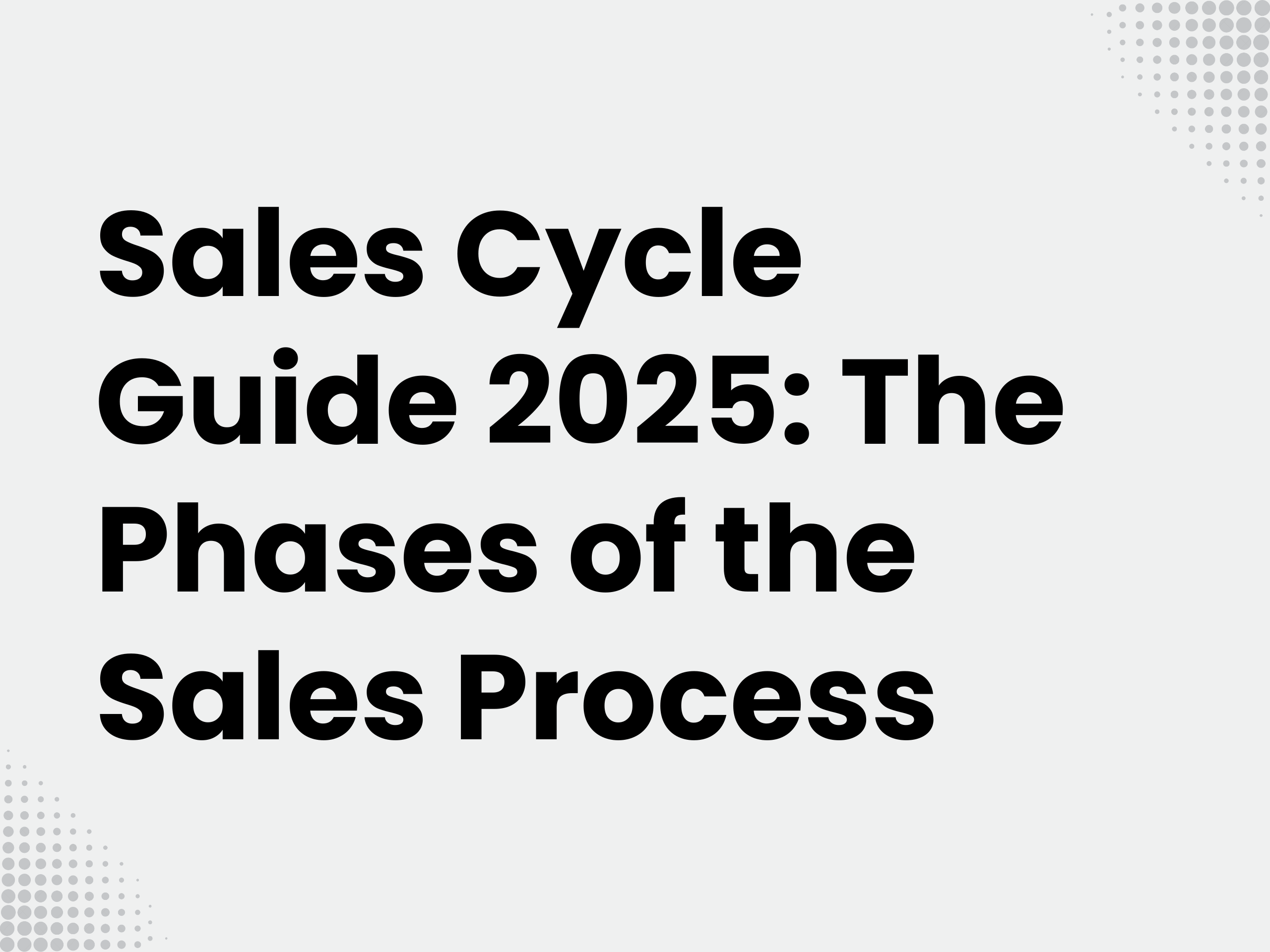 Cover image for the blog article: Sales Cycle Guide 2025: The Key Success Phases of the Sales Process