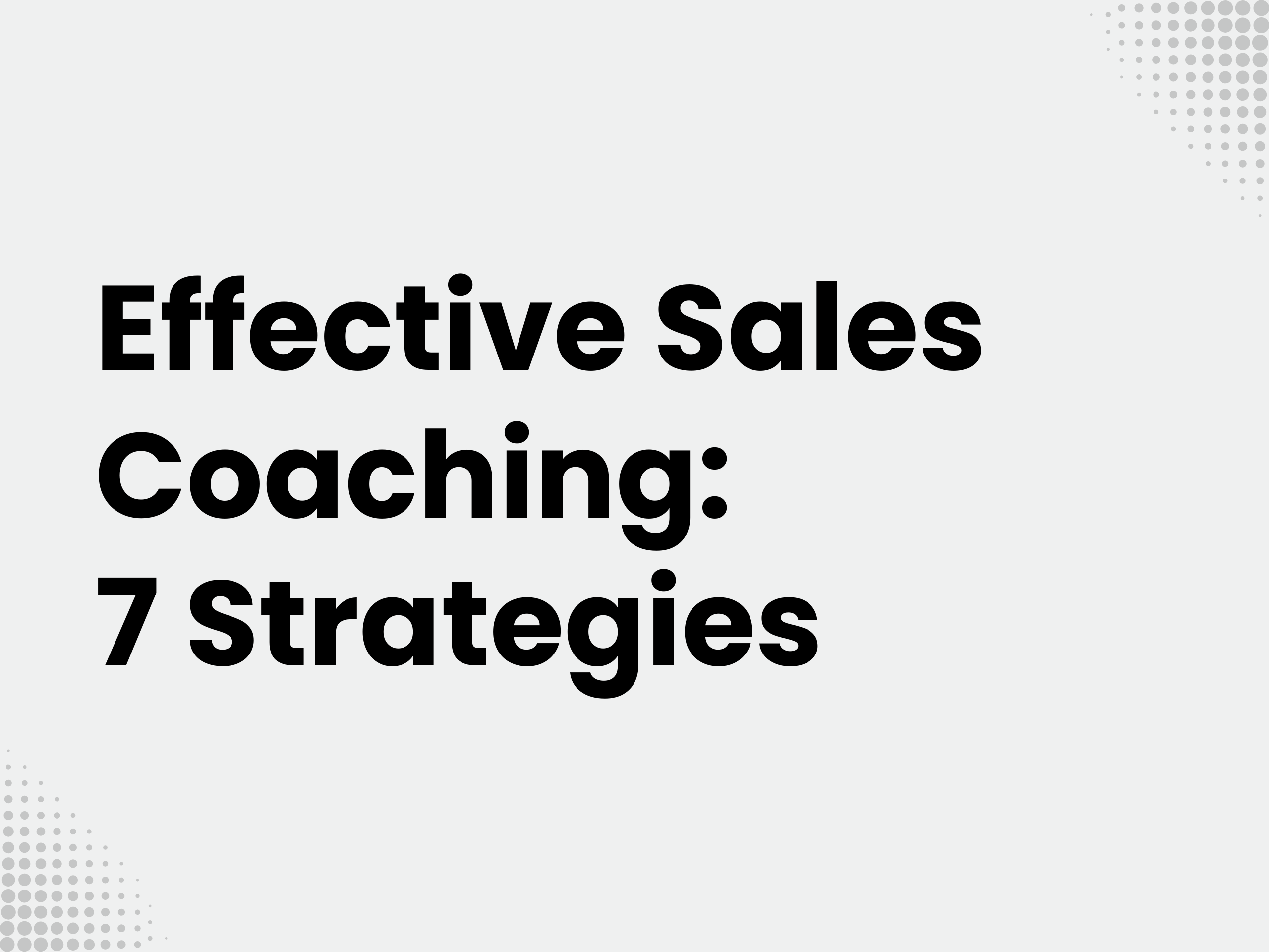 Cover image for the blog article: Effective Sales Coaching: 7 Strategies for Sustainable Sales Success