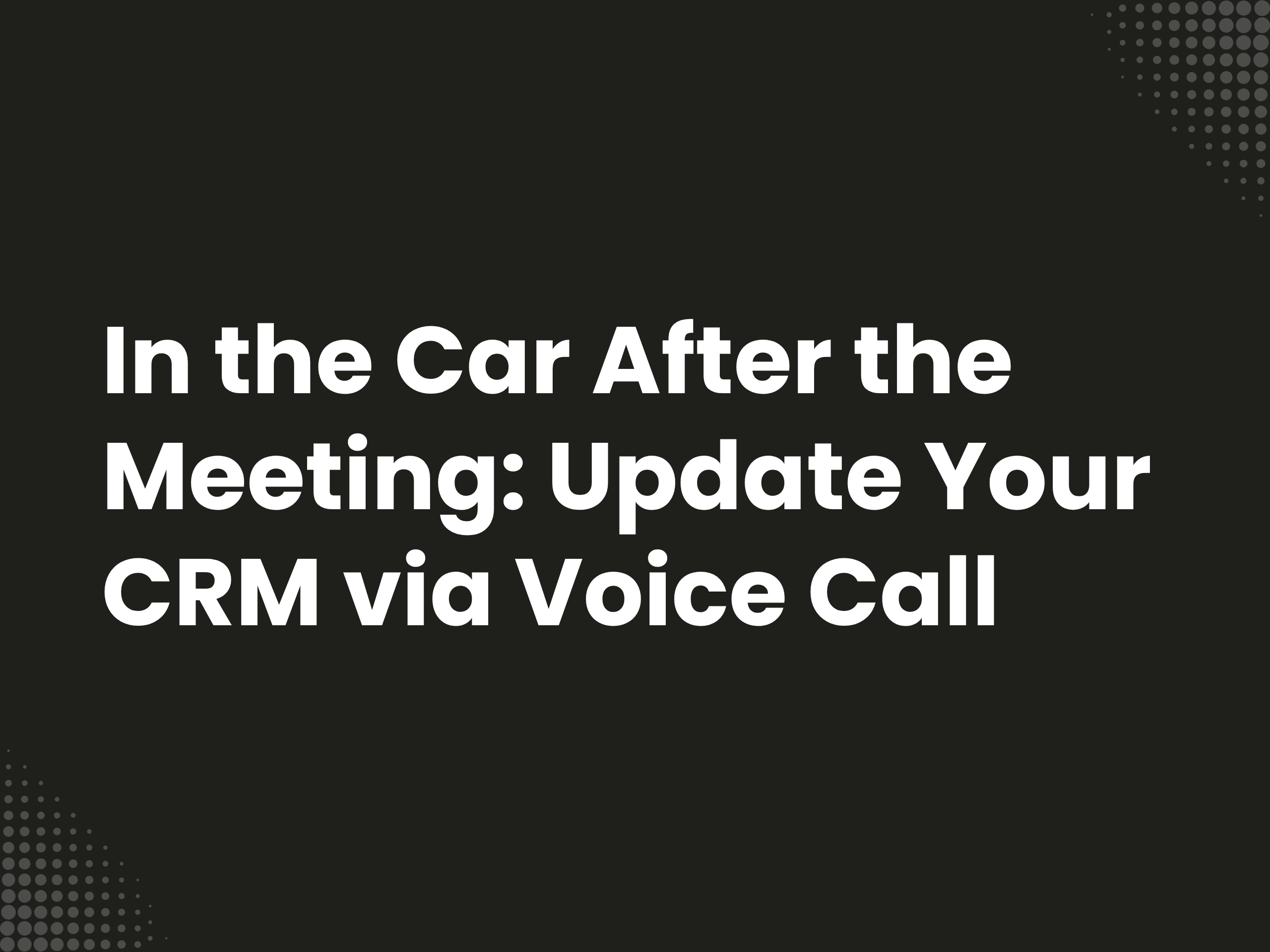 Cover image for the blog article: Avoid CRM upkeep: no more catching up in the evening.