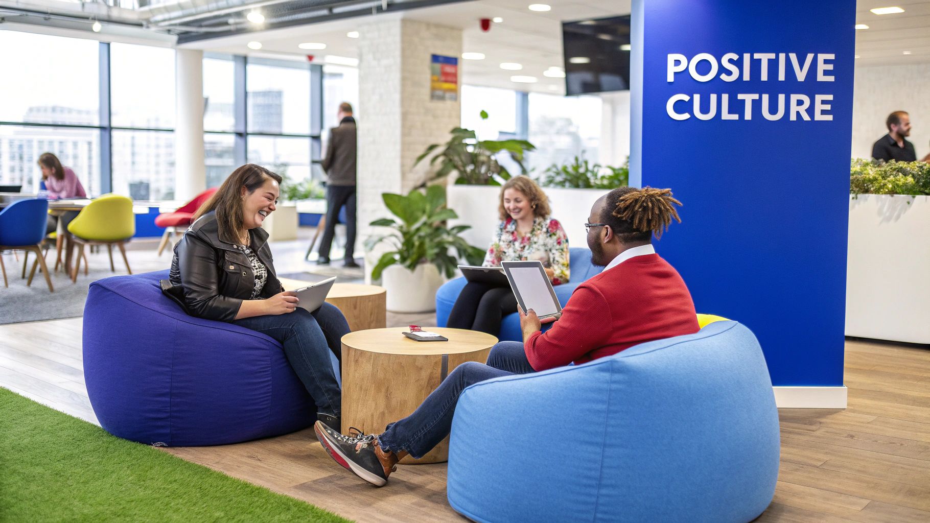 Man and woman in a meeting having a conversation