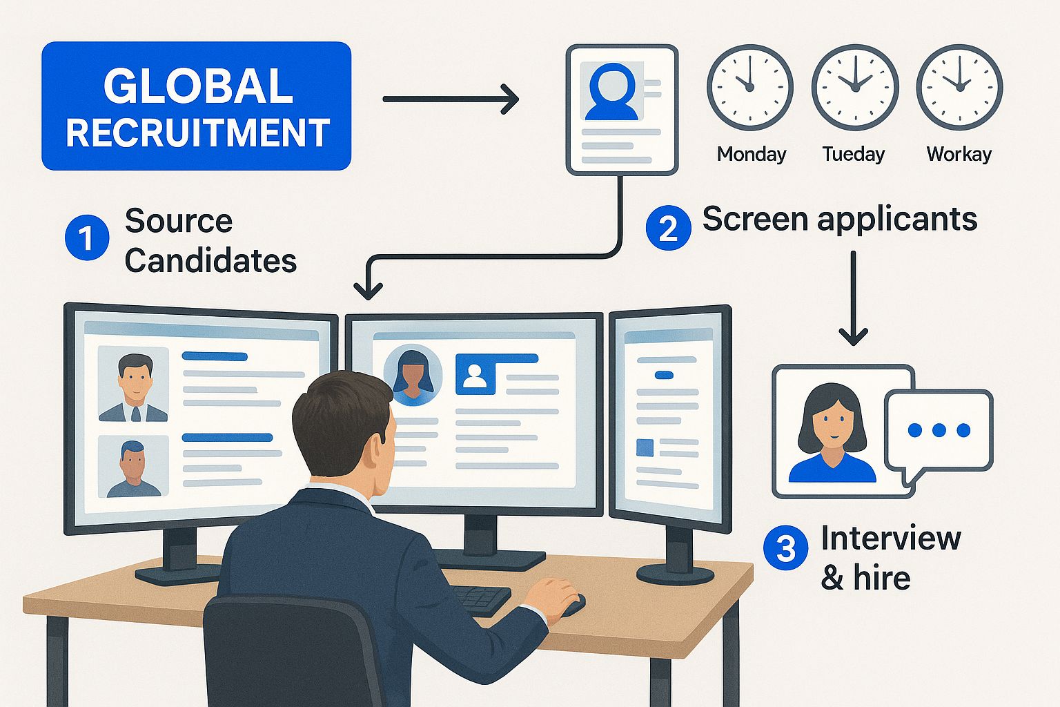 Infographic about remote employment agency