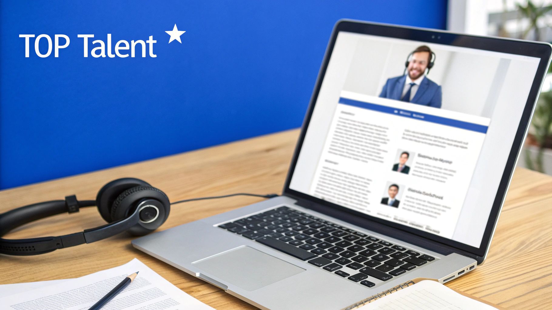 A manager interviewing a potential executive assistant candidate in a modern office.