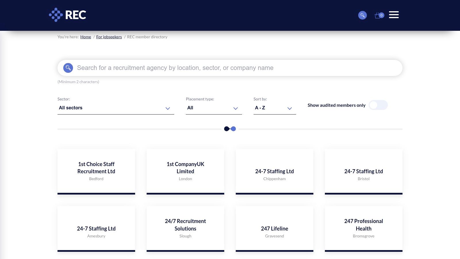 REC Member Directory (Recruitment & Employment Confederation)