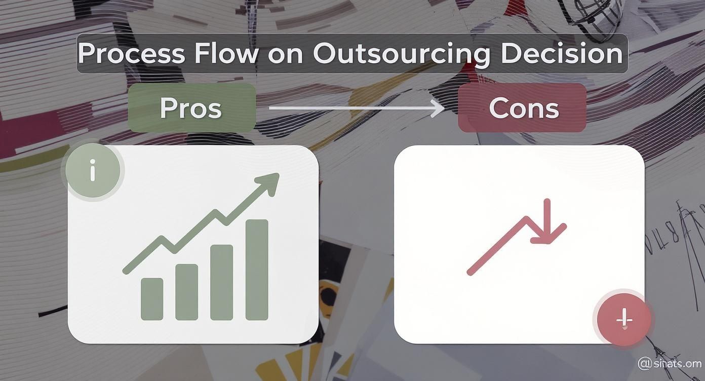 Infographic about outsourcing customer support