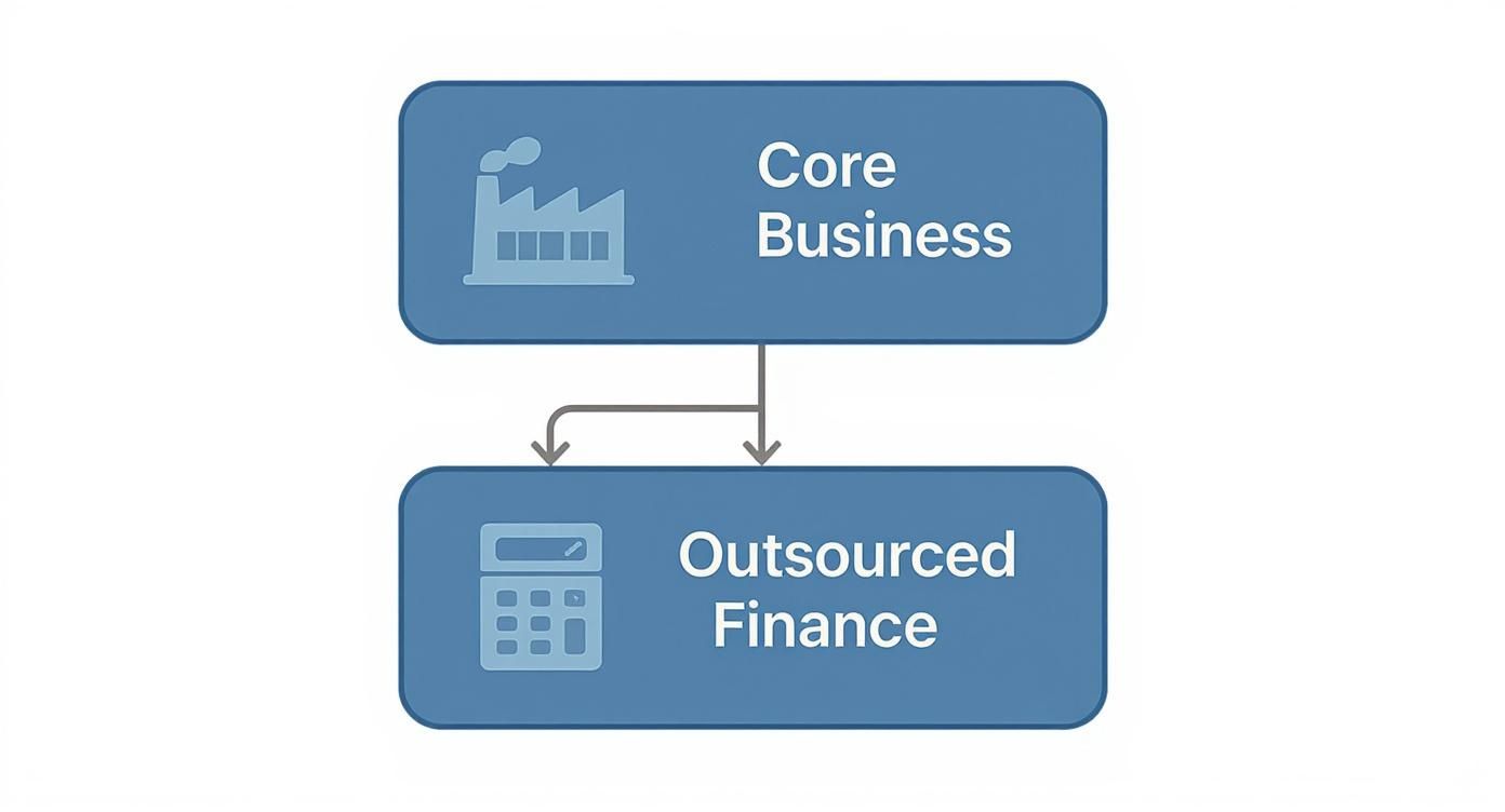 Infographic about financial outsourcing services