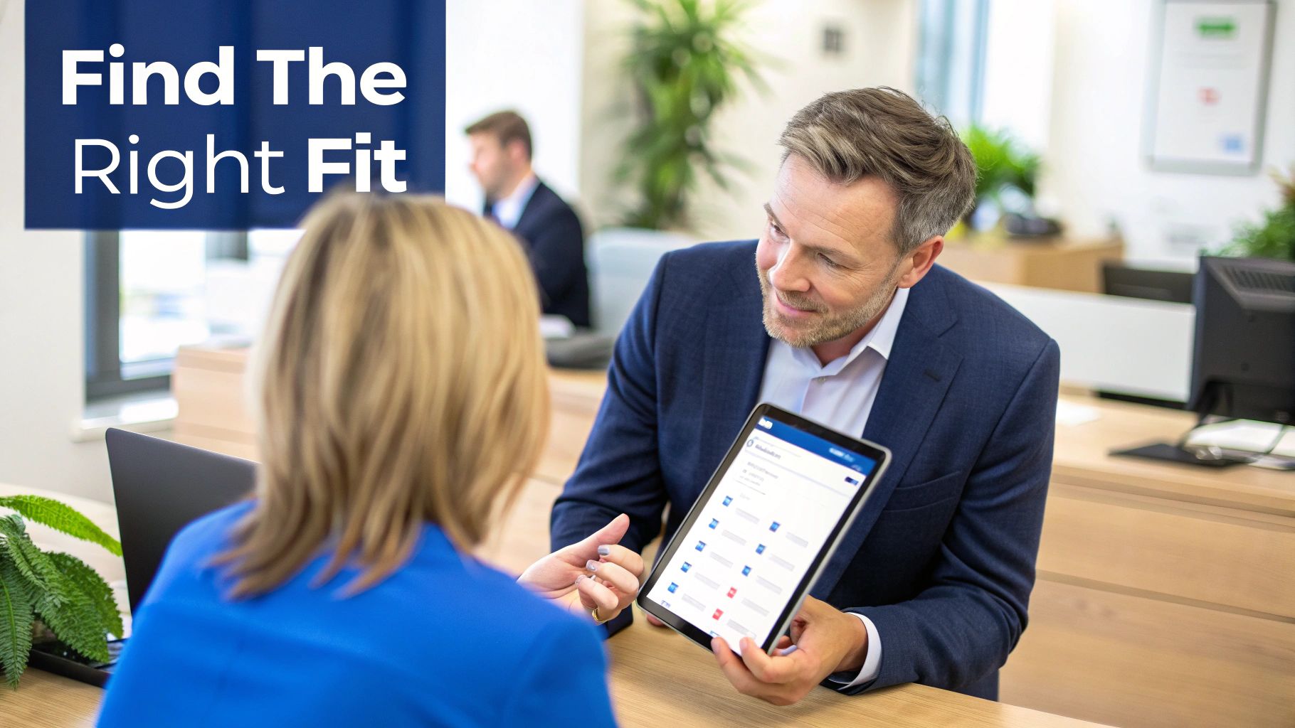 A person carefully reviewing documents at a desk, symbolising the detailed process of selecting a financial partner.