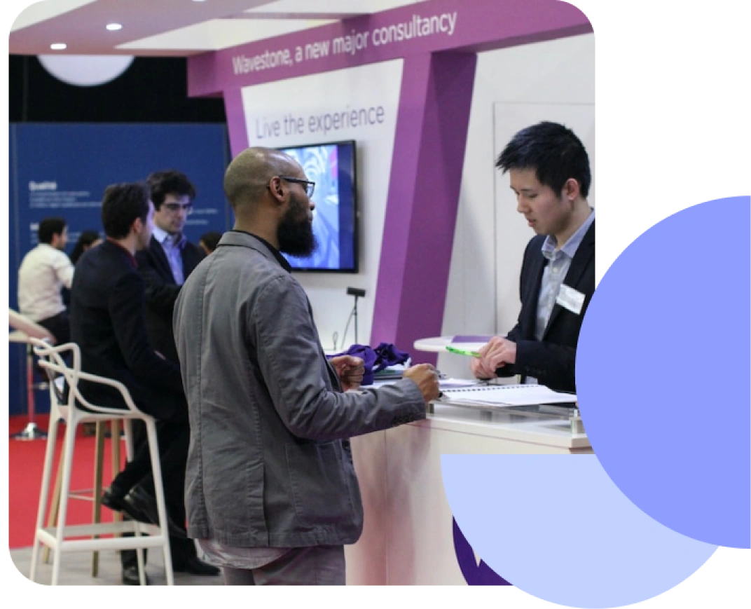 Illustration de personne dans en convention