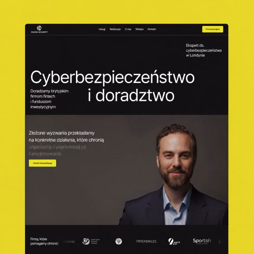 Strony internetowe dla firm cyberbezpieczeństwa