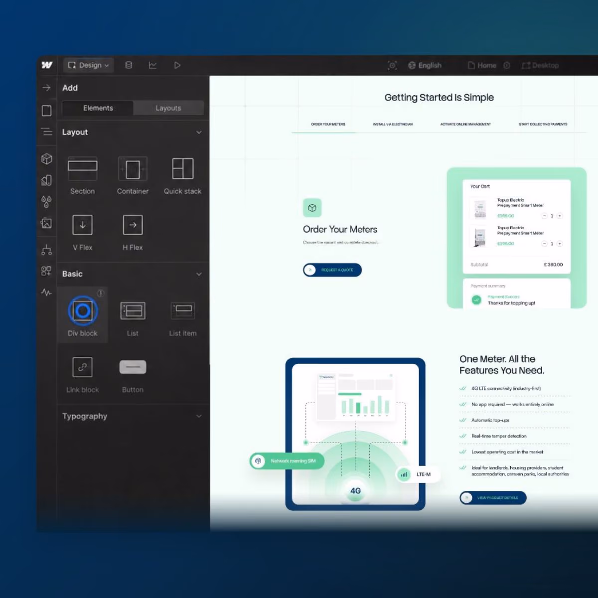 Topupmeters website shown on desktop and mobile devices.
