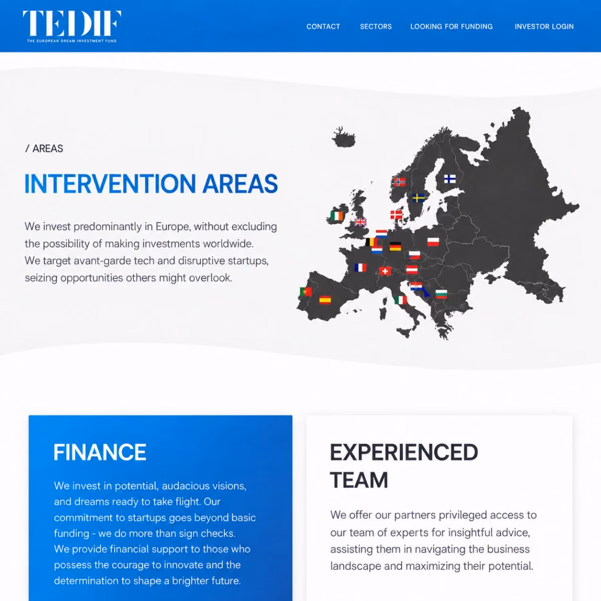 Tedif website shown on desktop and mobile devices.