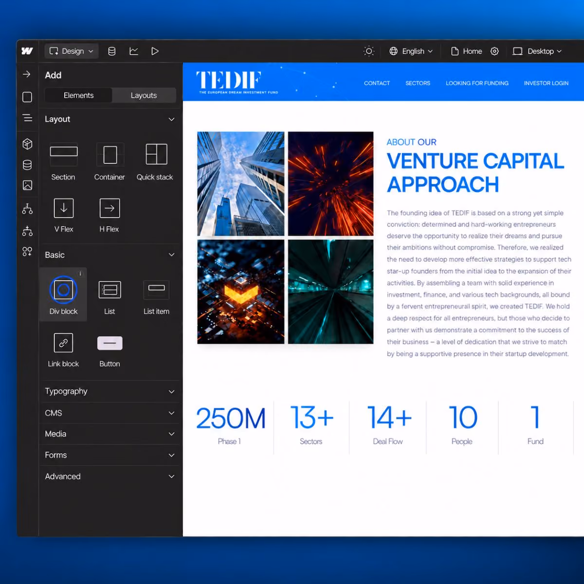 Tedif website shown on desktop and mobile devices.