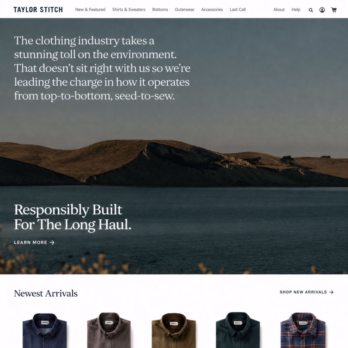 Taylor Stitch website shown on desktop and mobile devices.