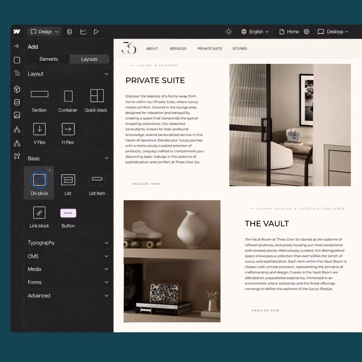 Three Over Six website shown on desktop and mobile devices.