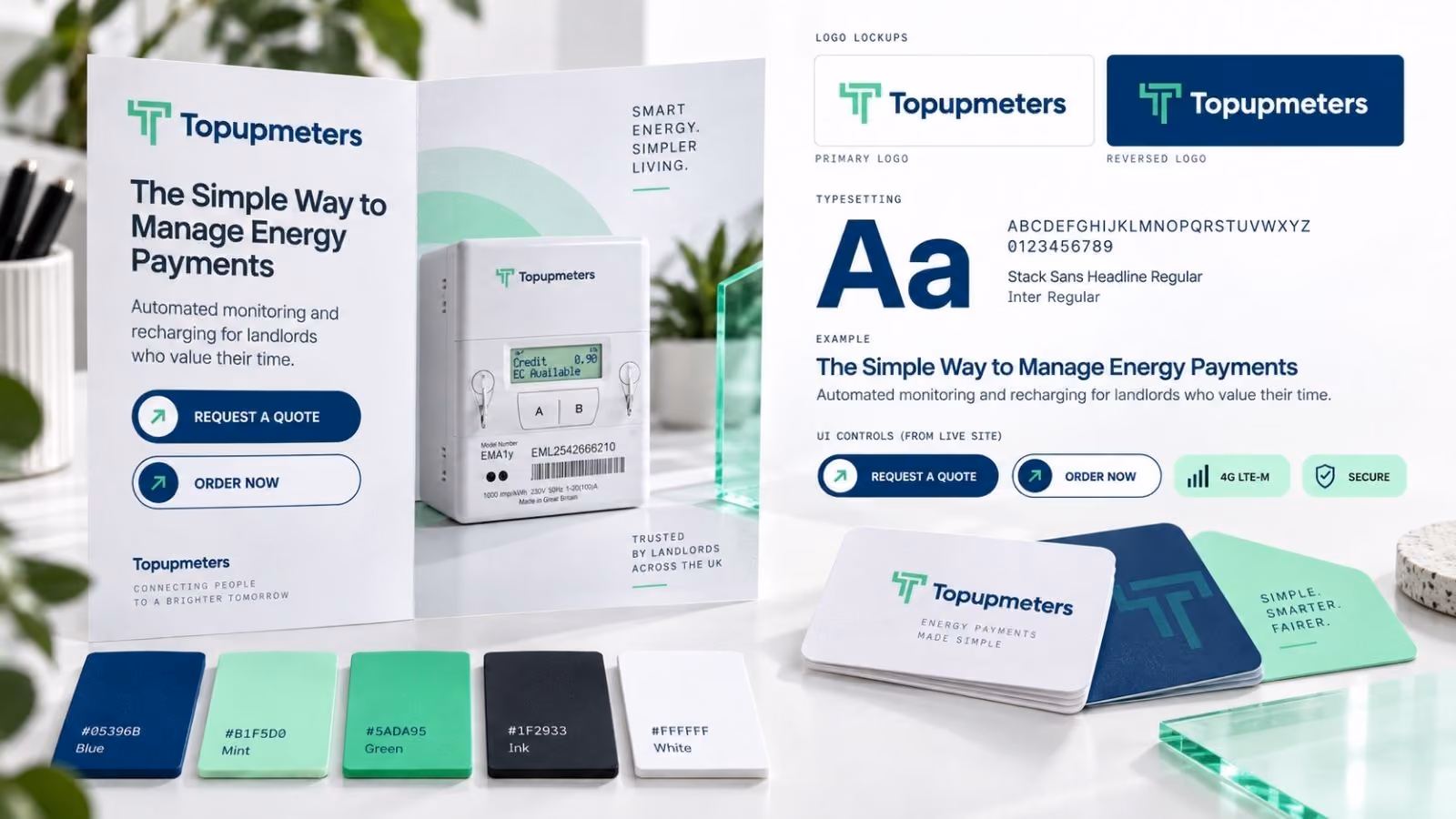 Topupmeters website shown on desktop and mobile devices.