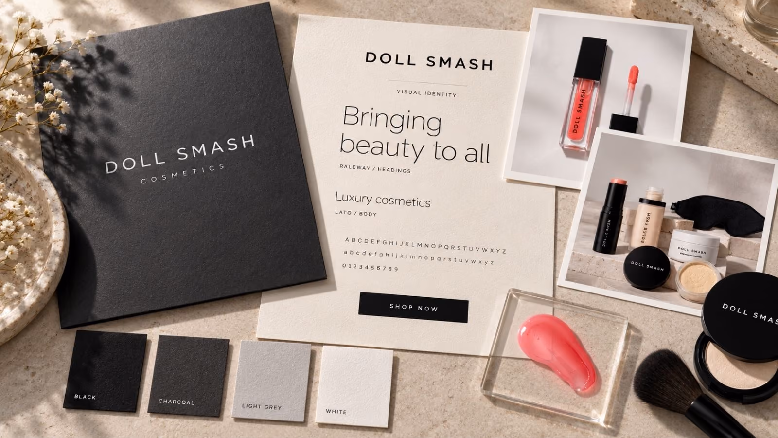 Doll Smash website shown on desktop and mobile devices.