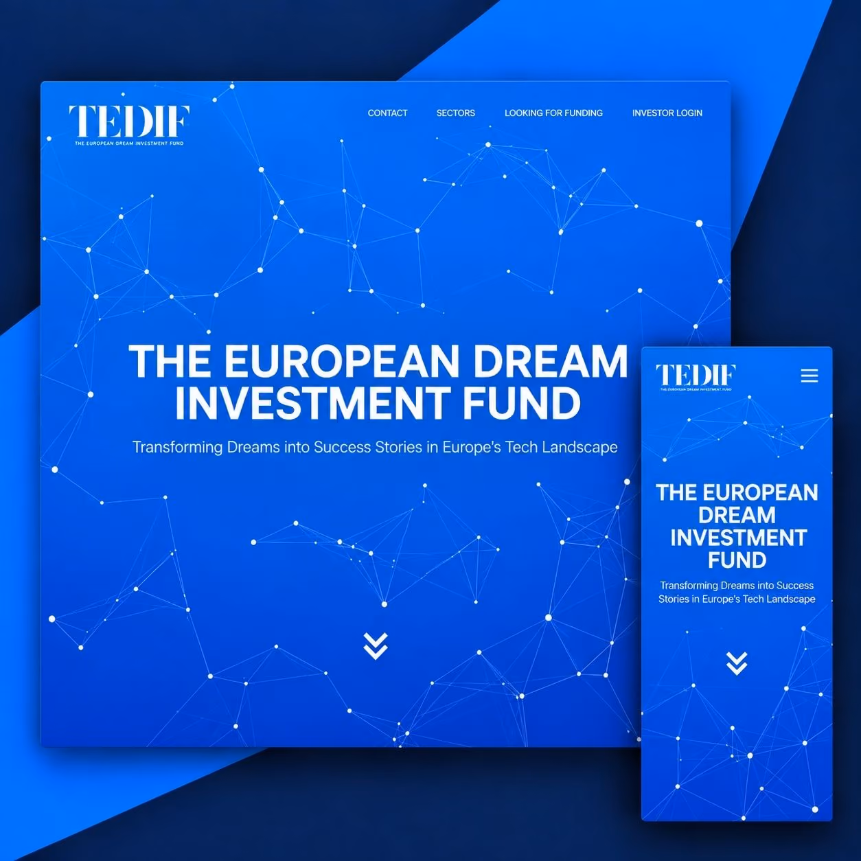 Tedif website shown on desktop and mobile devices.