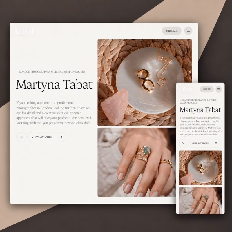 Tabat website shown on desktop and mobile devices.