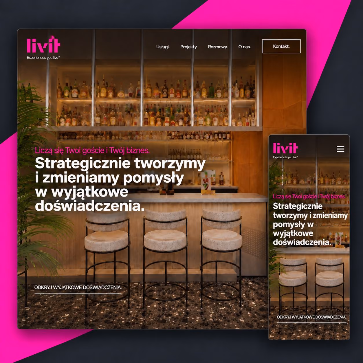 Strona Livit.Design — widok desktop i mobile.