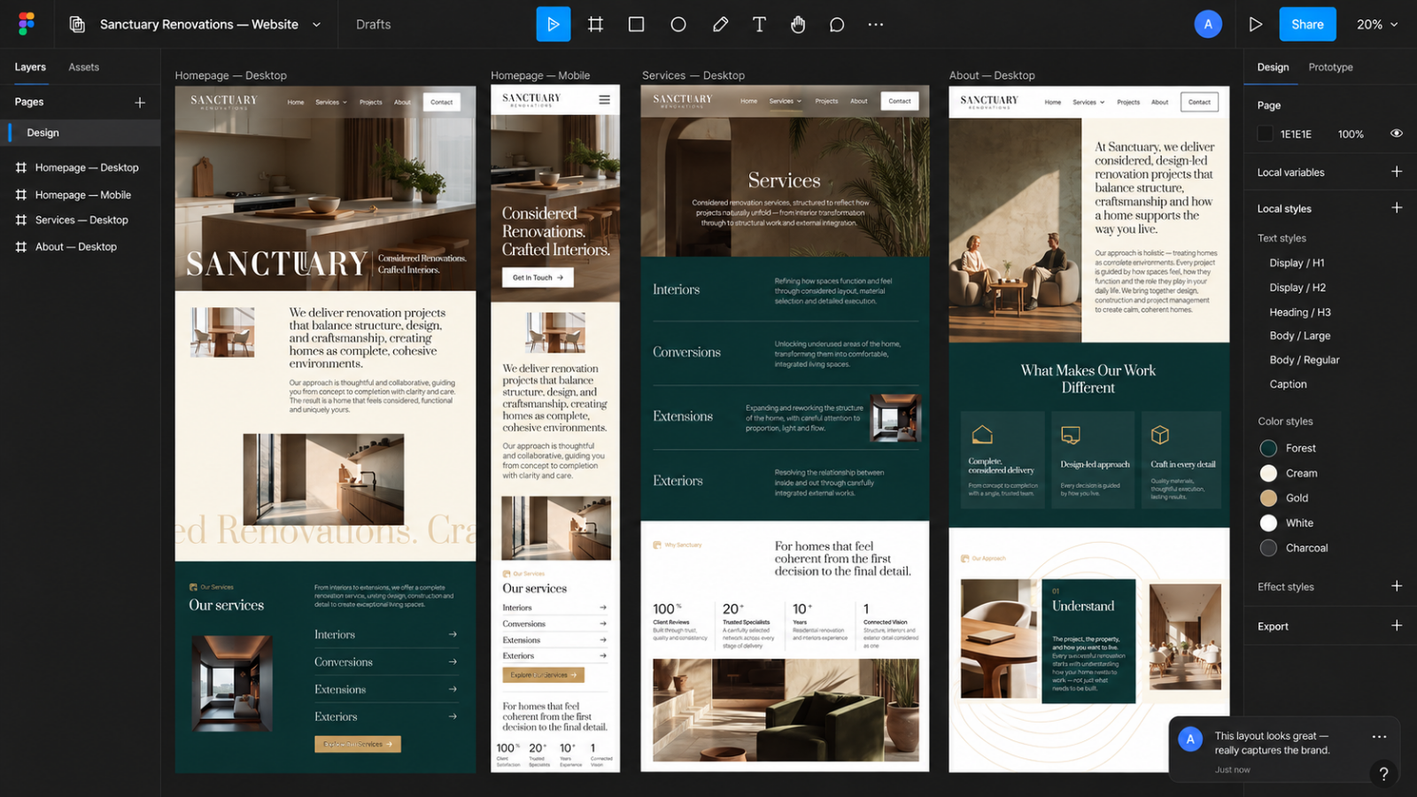 Sanctuary website shown on desktop and mobile devices.