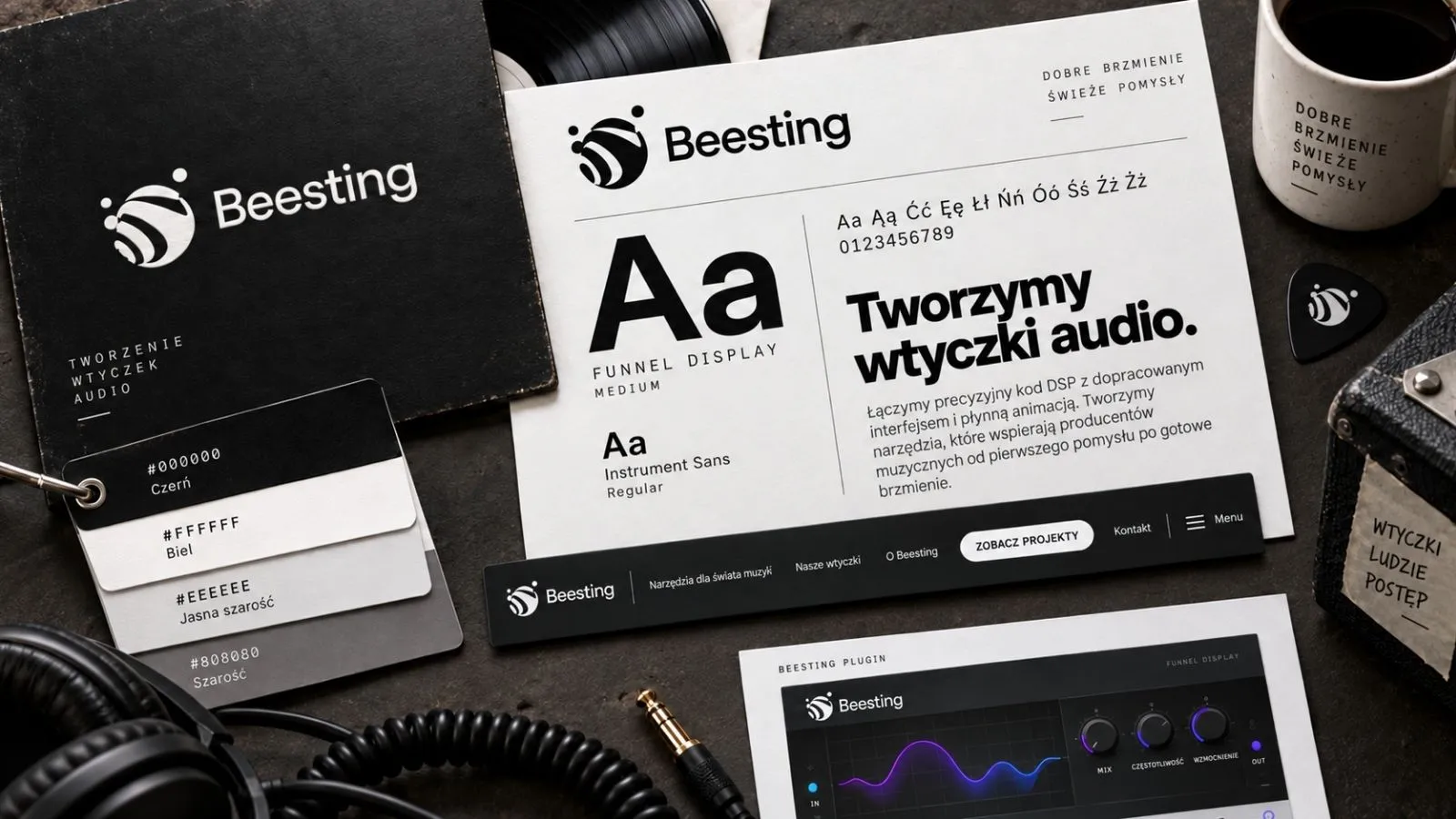 Strona Beesting — widok desktop i mobile.