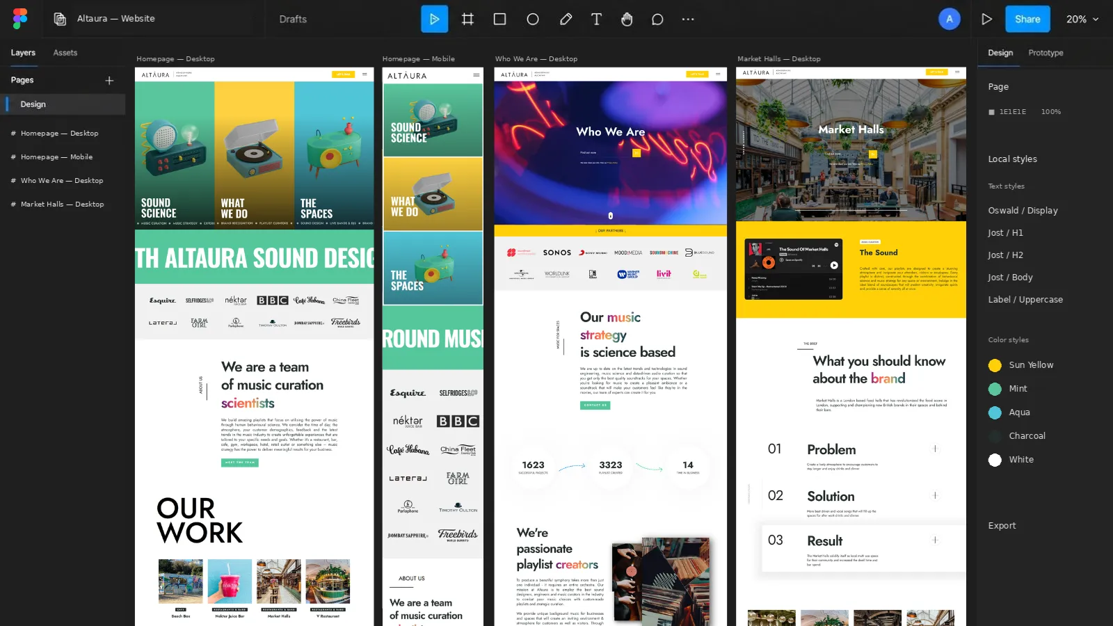 Strona Altaura — widok desktop i mobile.