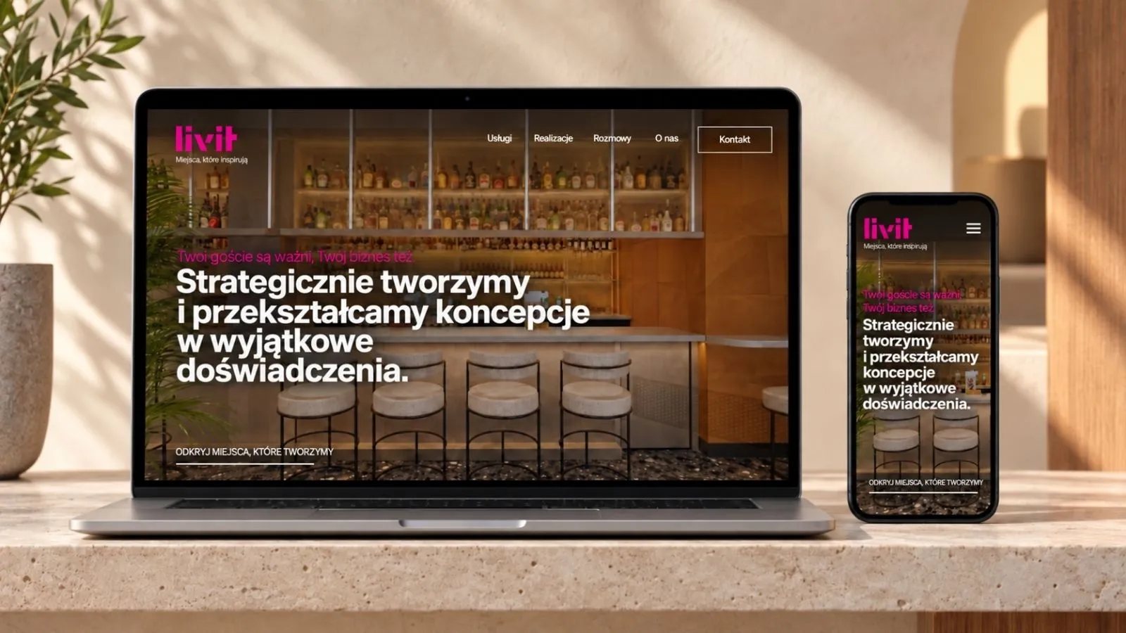 Strona Livit.Design — widok desktop i mobile.