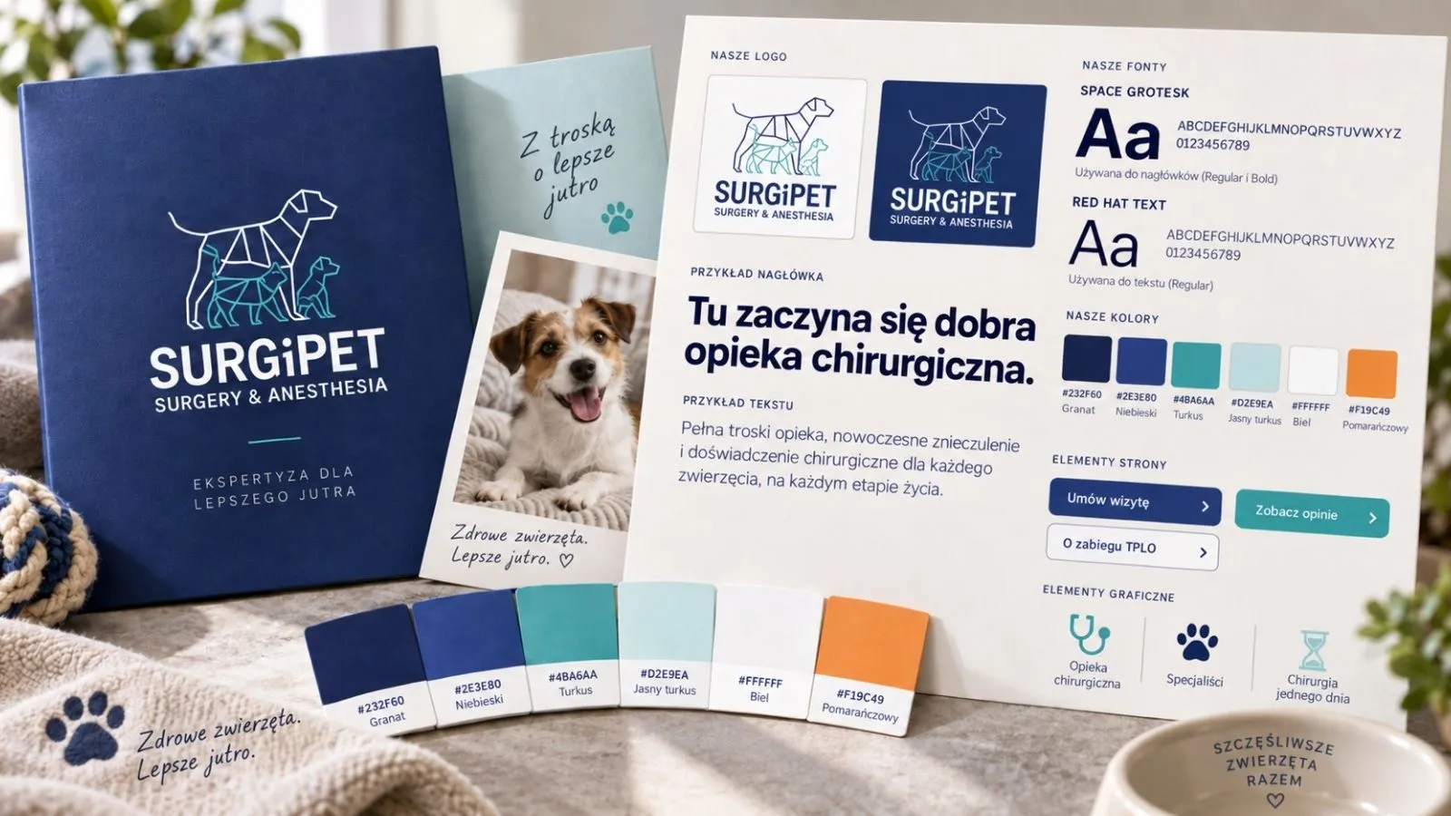 Strona SurgiPet — widok desktop i mobile.
