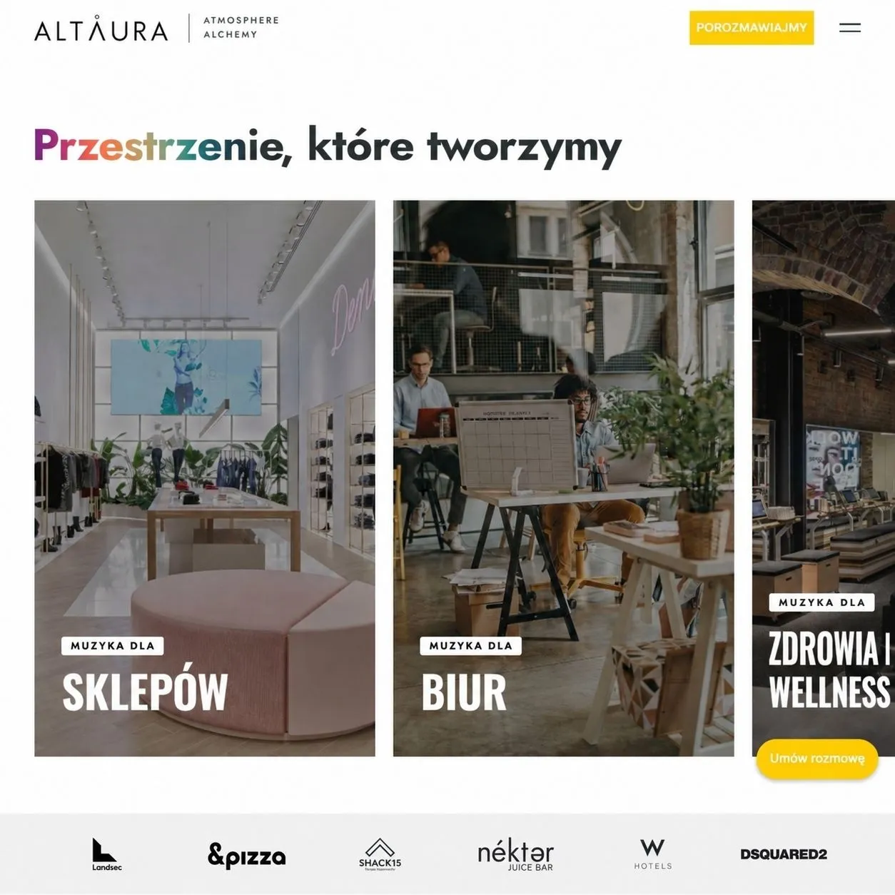 Strona Altaura — widok desktop i mobile.