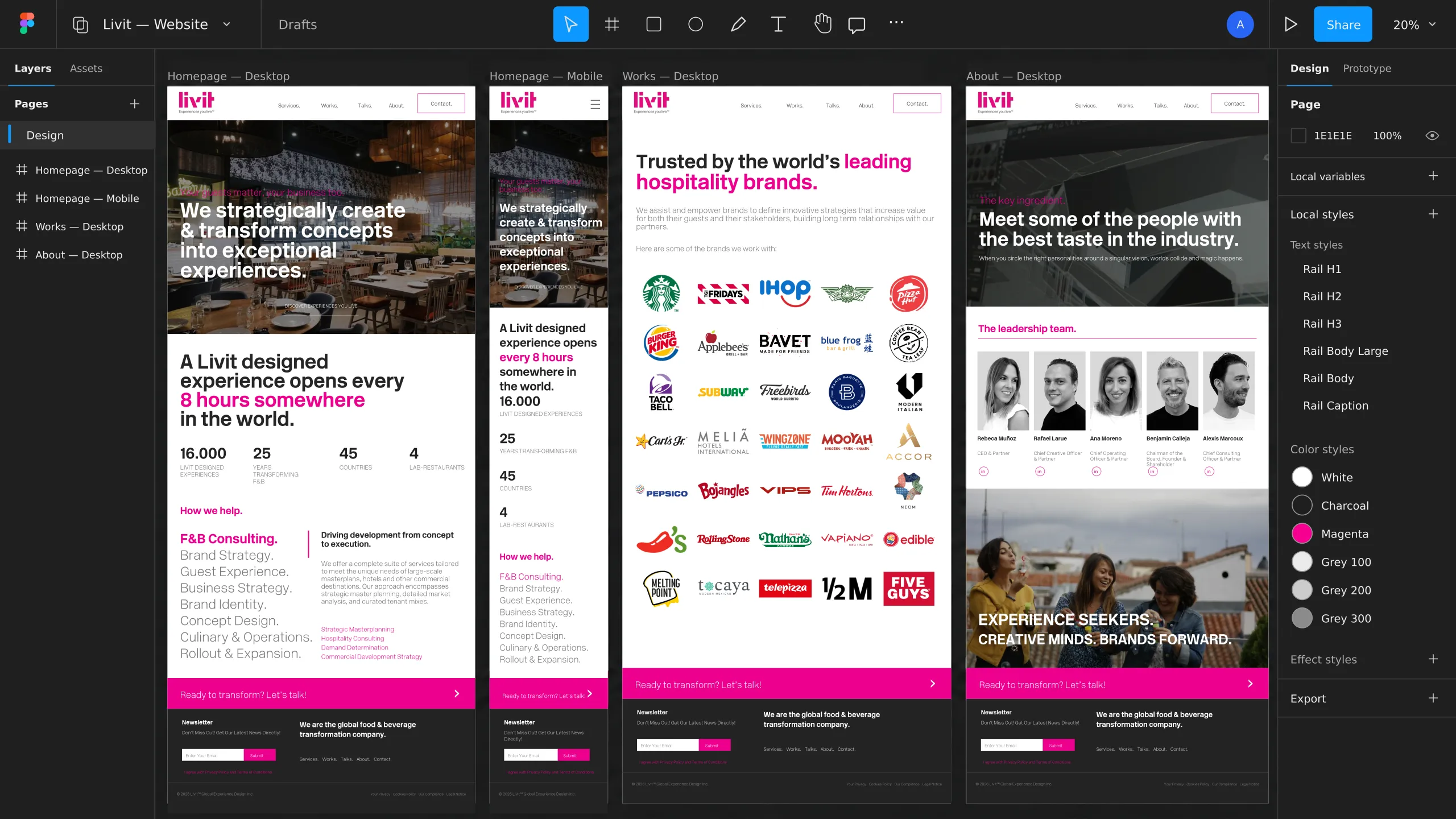 Livit.Design website shown on desktop and mobile devices.