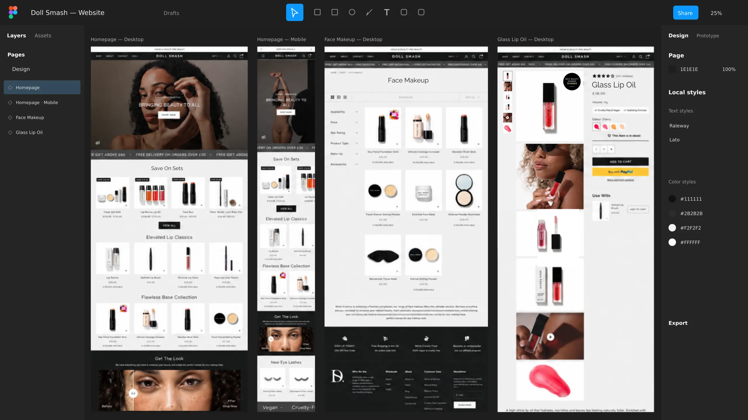 Doll Smash website shown on desktop and mobile devices.