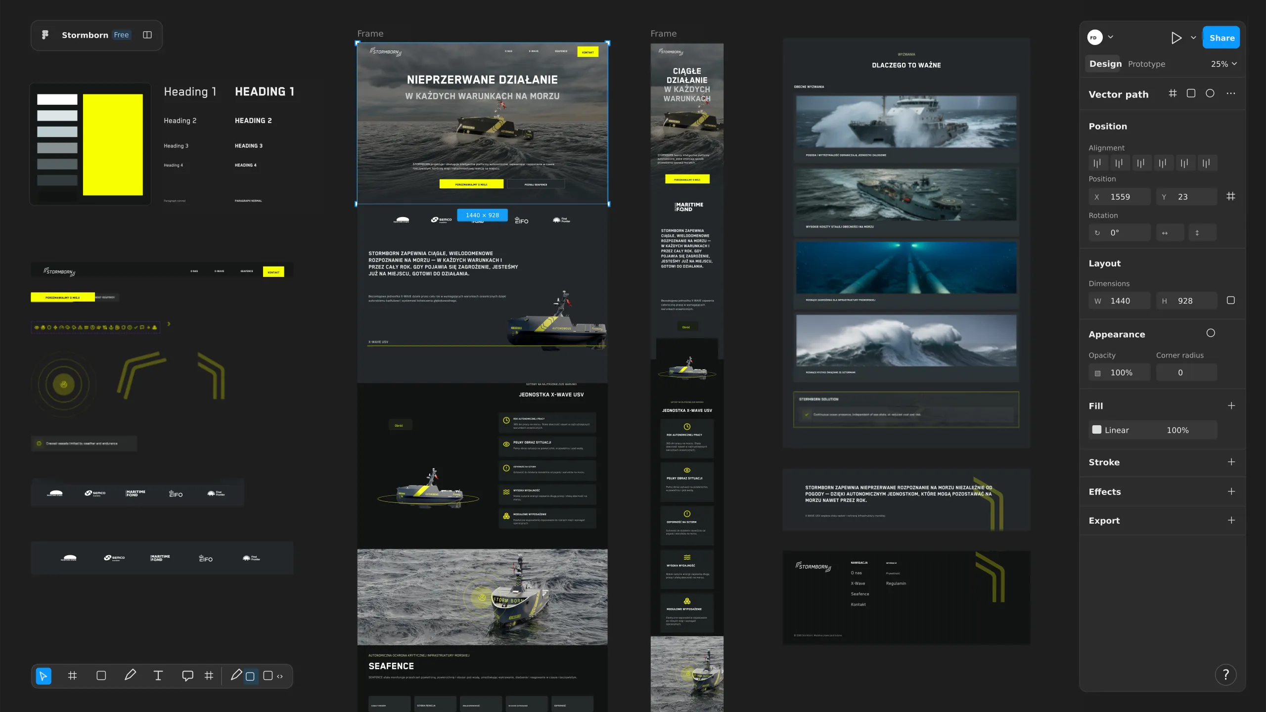 Strona Stormborn — widok desktop i mobile.