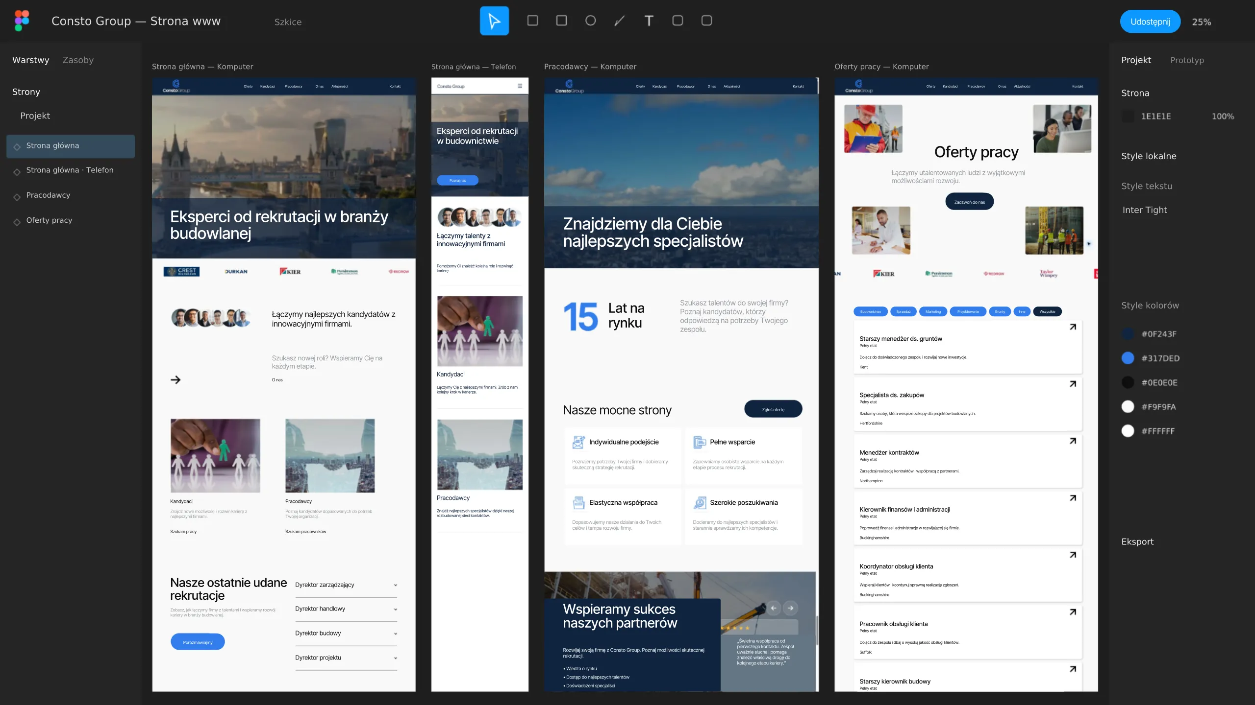 Strona Consto Group — widok desktop i mobile.
