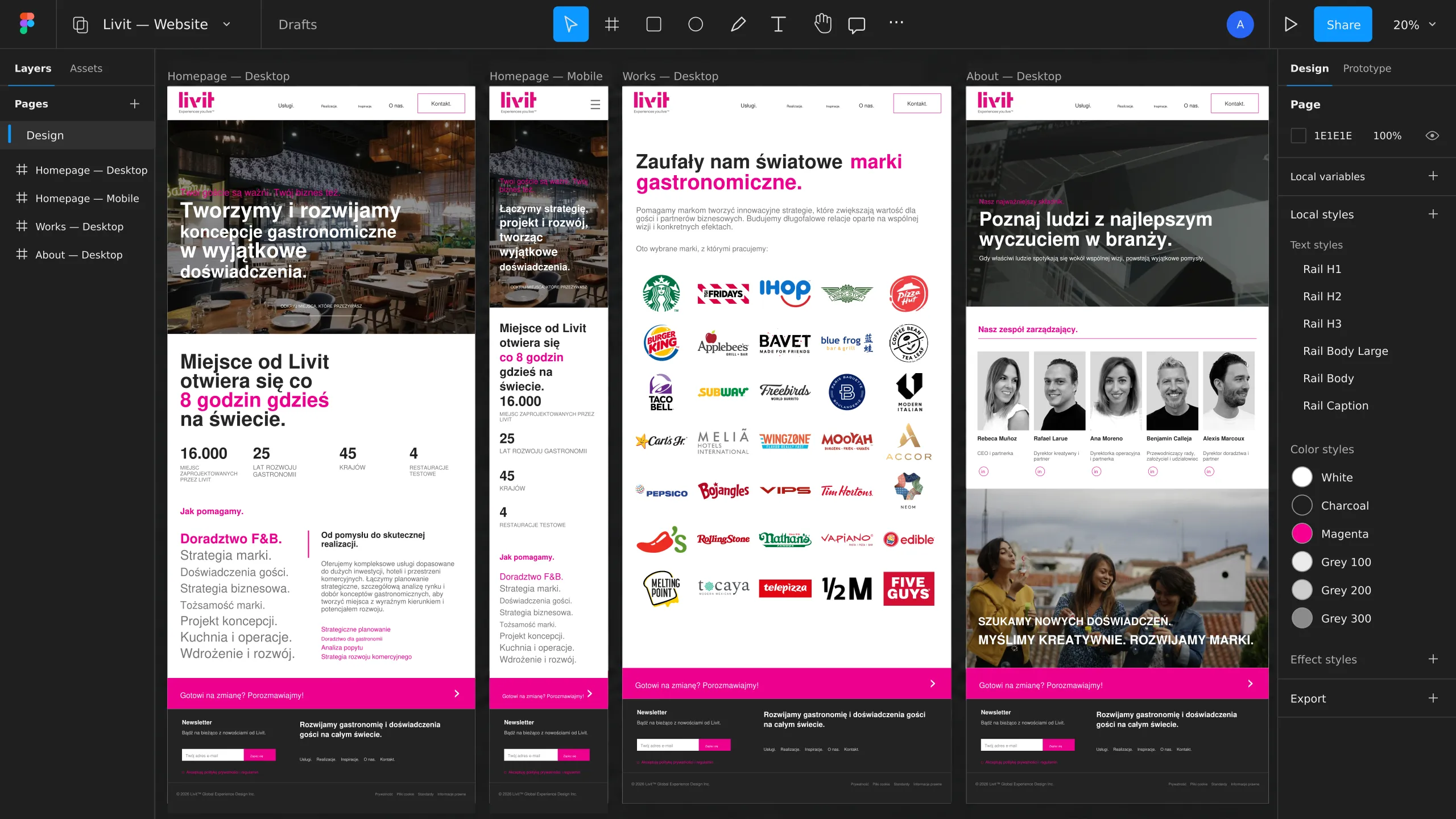 Strona Livit.Design — widok desktop i mobile.