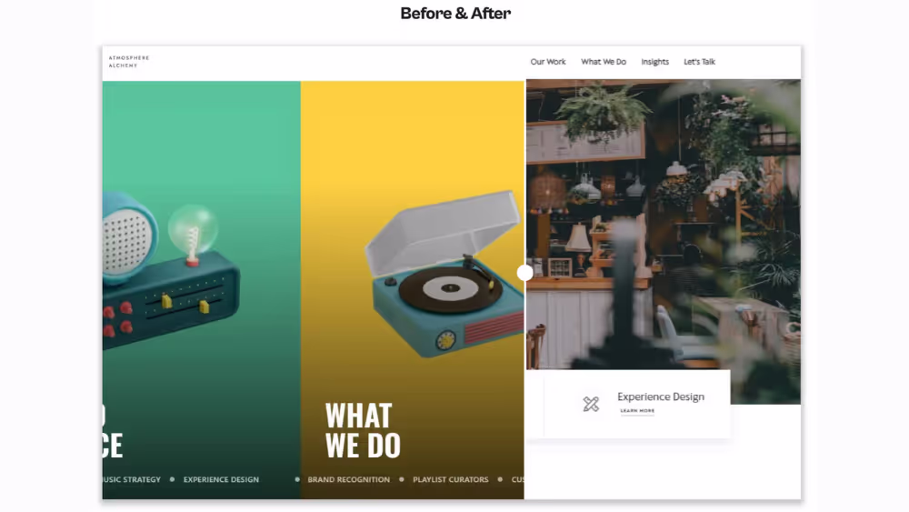 split screen design