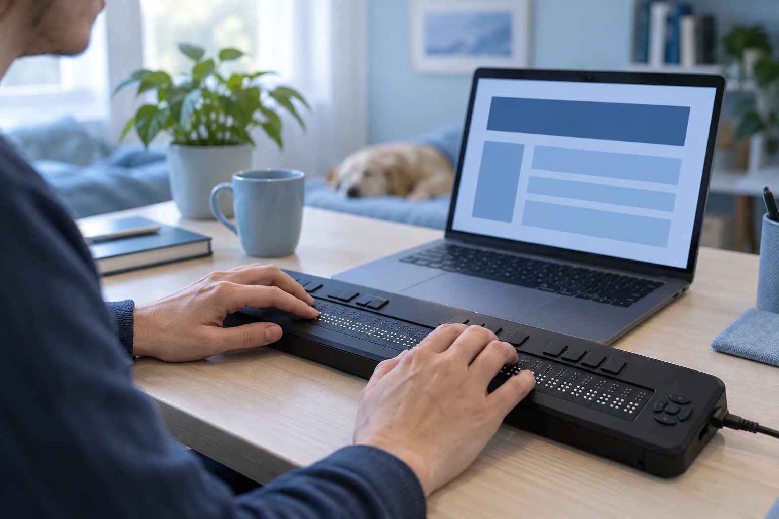 Illustration of accessible website interaction