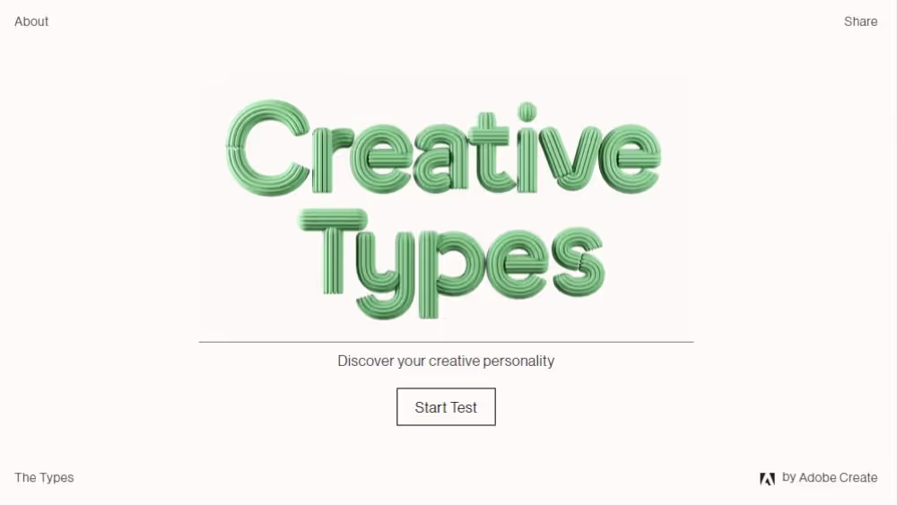 Adobe Creative Types quiz introduction