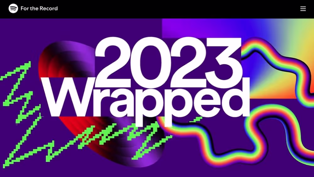 Spotify For the Record page about 2023 Wrapped