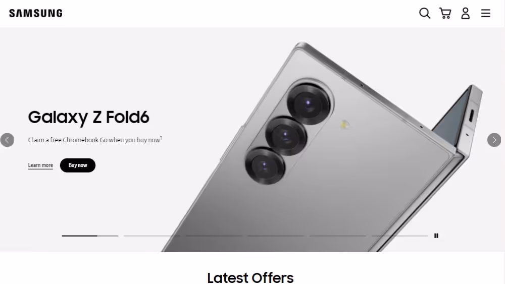 Archived Samsung page showing Galaxy Z Fold6